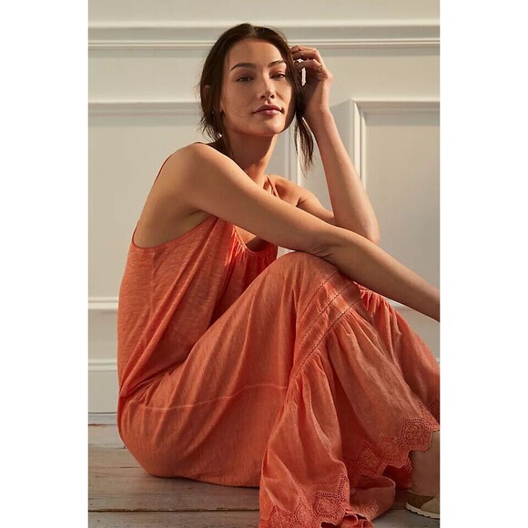 Daily Practice Anthropologie Arlene Maxi Dress Eyelet Embroidered Lace XS 254675 - Picture 2 of 10